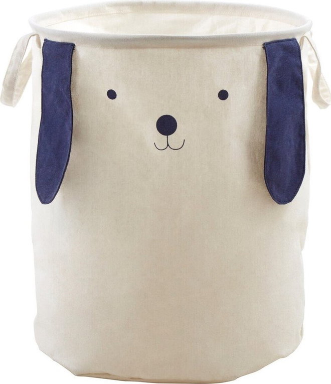 Bílý látkový dětský koš na hračky ø 39x48 cm Mimo Dog Face – Premier Housewares