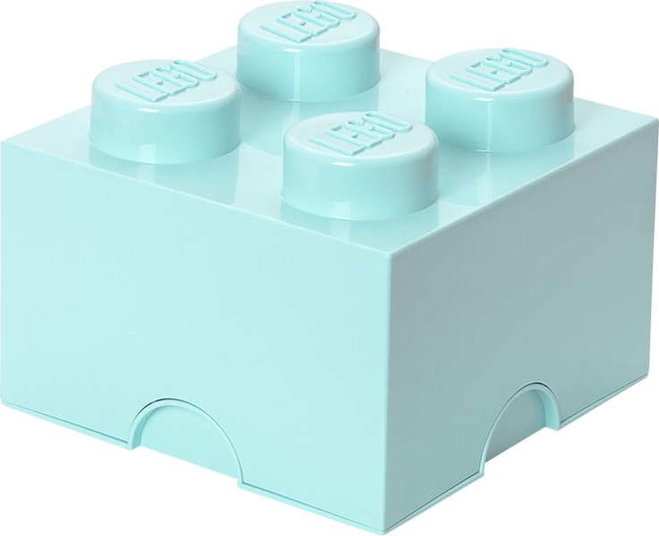 Světle modrý úložný box čtverec LEGO®