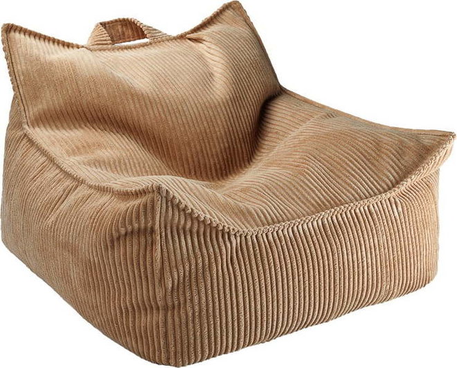Hnědý manšestrový dětský sedací vak Chair – Wigiwama