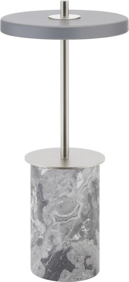 Šedá mramorová LED stmívatelná stolní lampa s kovovým stínidlem (výška 25,5 cm) Asteria Move Mini – UMAGE