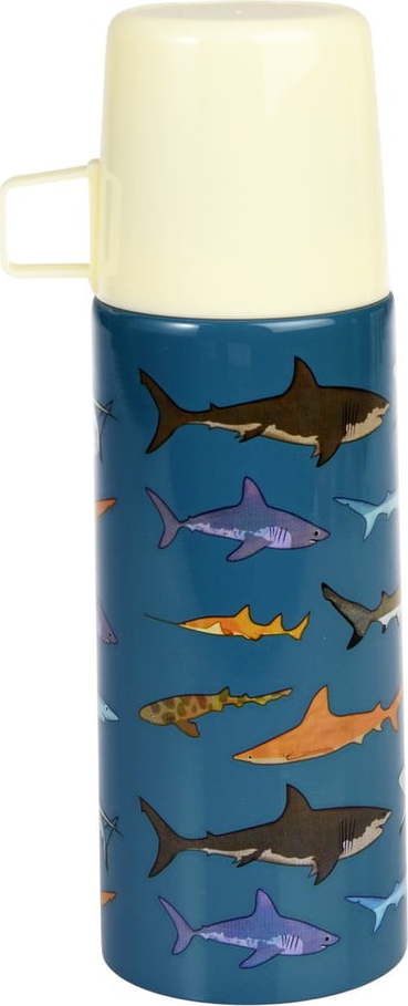 Modrá dětská termoska 350 ml Sharks – Rex London