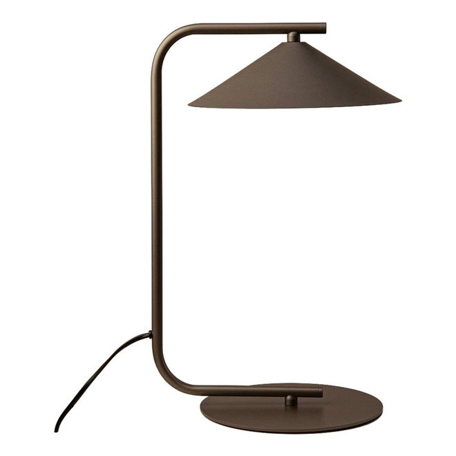 Hnědá kovová stolní lampa (výška 42 cm) Nocte – Micadoni