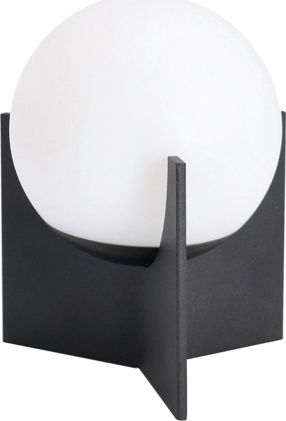 Černá kovová LED stmívatelná stolní lampa s plastovým stínidlem (výška 16 cm) Cardamom – Bizzotto