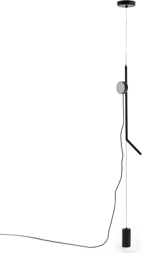 Černá LED stmívatelná stojací lampa (výška 339 cm) Orey – Kave Home