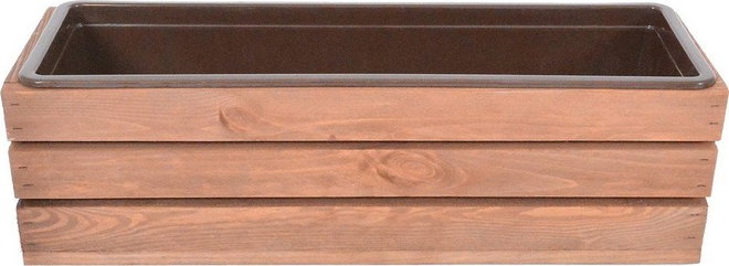 Dřevěný truhlík 51 cm Modern – Rojaplast