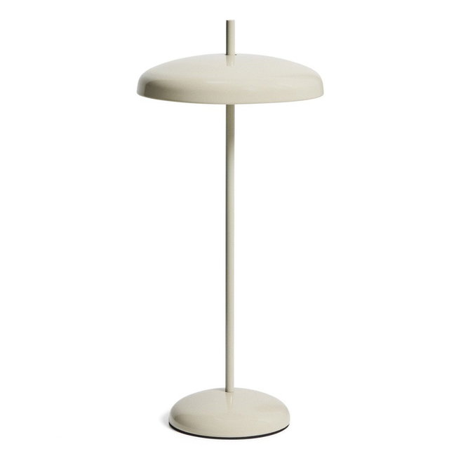 Šedá LED stmívatelná stolní lampa s kovovým stínidlem (výška 35 cm) Porte – Kave Home