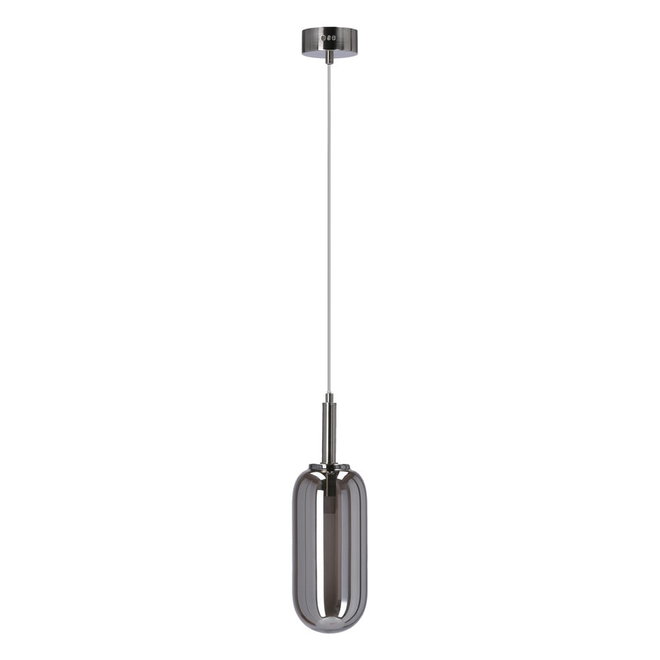 Antracitové LED závěsné svítidlo se skleněným stínidlem ø 13 cm Fiuggi – Candellux Lighting