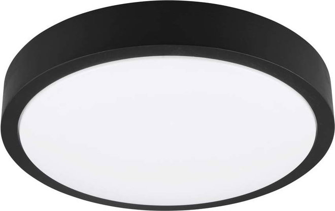 Černé LED stropní svítidlo ø 40 cm Iseo – Trio