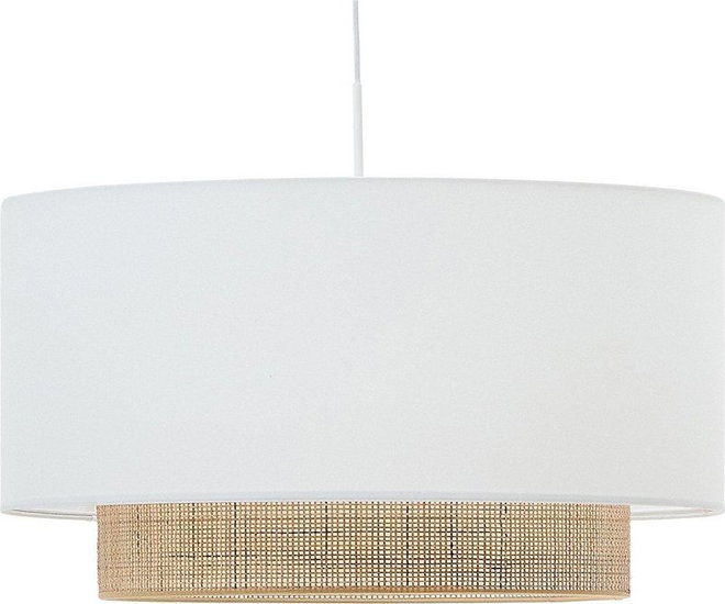Bílé/v přírodní barvě látkové stínidlo ø 60 cm Erna – Kave Home