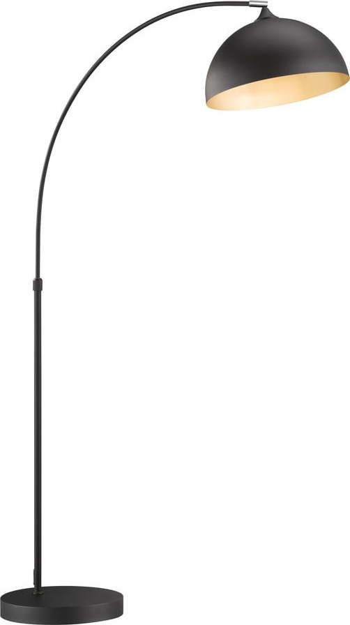Černá stojací lampa s kovovým stínidlem (výška 200 cm) Leitung – Fischer & Honsel