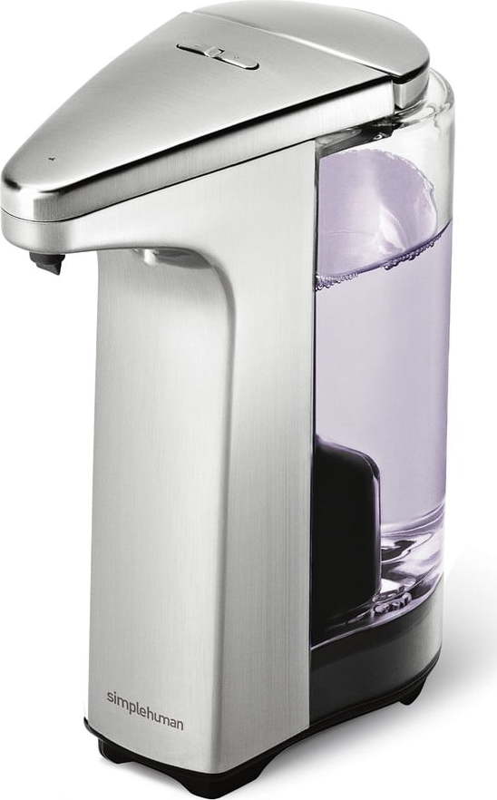 Šedý automatický kovový dávkovač mýdla 237 ml - simplehuman