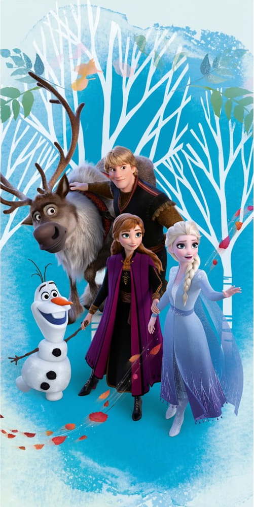 Modrá bavlněná dětská osuška 70x140 cm Frozen "Blue" – Jerry Fabrics