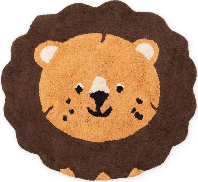 Oranžový/hnědý pratelný/ručně tkaný bavlněný dětský koberec 112x120 cm Snuggle Lea – Hanse Home