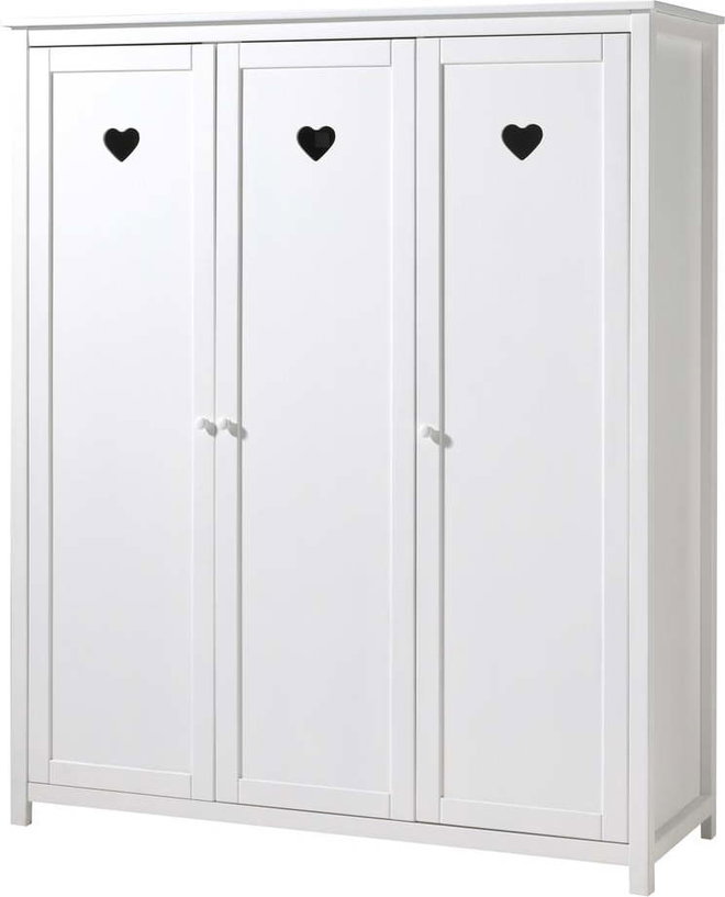 Bílá dětská šatní skříň 159x191x57 cm Amori – Vipack