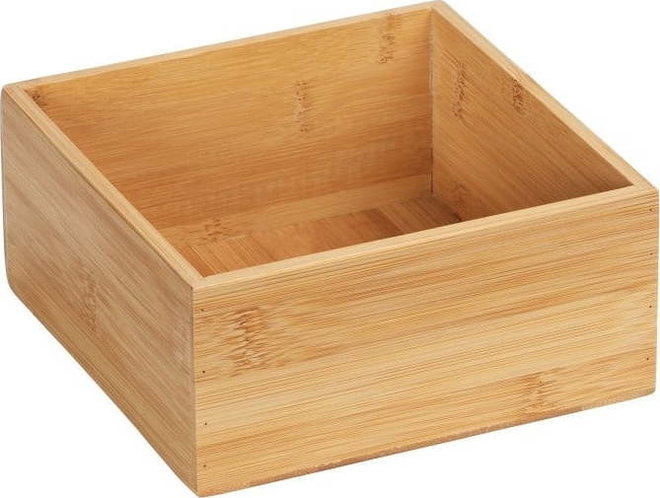 Bambusová úložná přihrádka Wenko Terra, šířka 15 cm