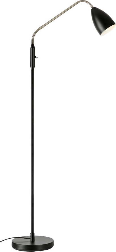 Černá LED stmívatelná stojací lampa s kovovým stínidlem (výška 140 cm) Patro – Markslöjd