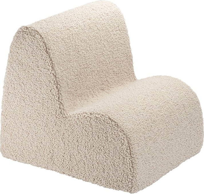 Světle hnědé dětské křesílko z textilie bouclé Cloud – Wigiwama