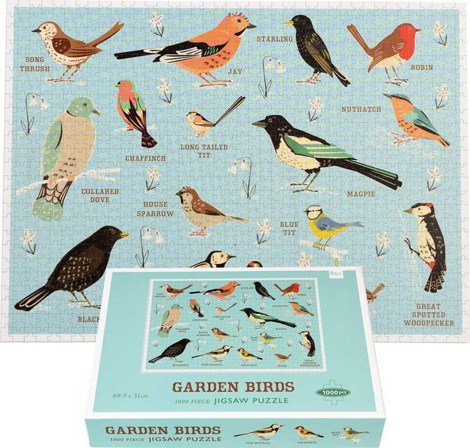 Puzzle (počet dílků 1000) Garden Birds – Rex London