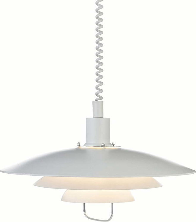 Bílé závěsné svítidlo Markslöjd Kikrenes, ø 48 cm