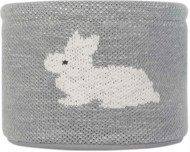Šedý bavlněný organizér Kindsgut Bunny, ø 16 cm