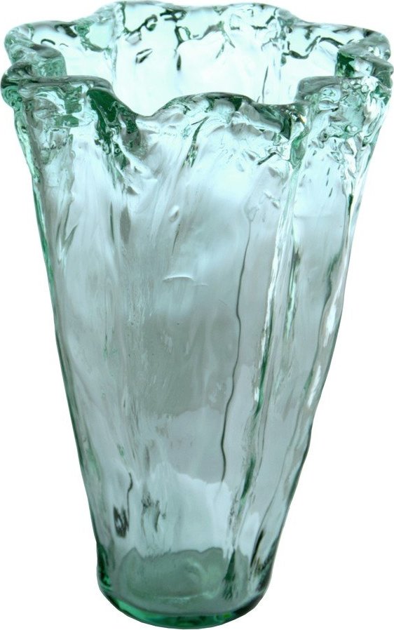Modrá váza z recyklovaného skla (výška 30 cm) Pandora – Ego Dekor