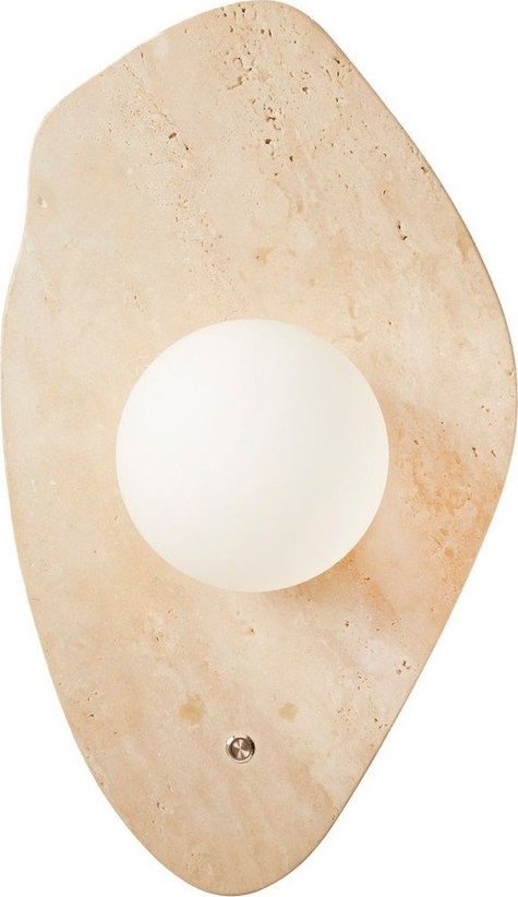 Béžové kamenné nástěnné svítidlo ø 10 cm Hilde – Opviq lights