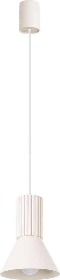 Béžové kovové závěsné svítidlo ø 14 cm Niru – Sollux