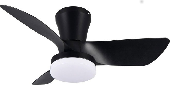 Černé LED stropní svítidlo Randers – Reality