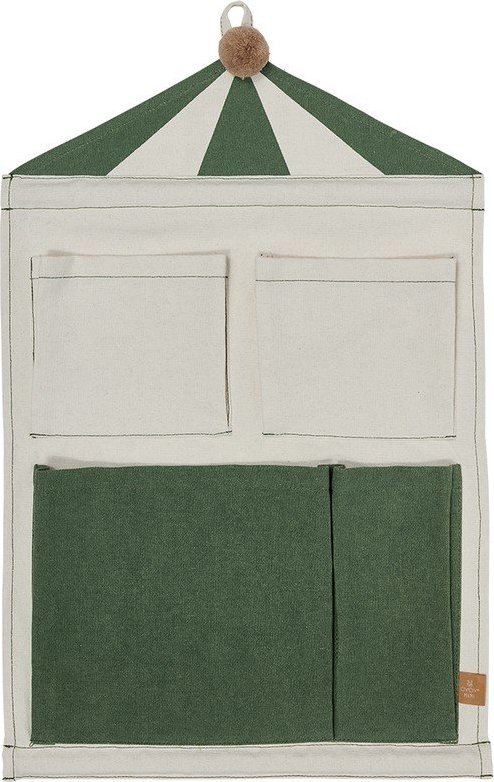 Zelený/krémový látkový závěsný organizér 40x1x60 cm Circus – OYOY Mini