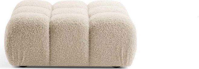 Béžová modulární podnožka z textilie bouclé Bellis – Micadoni Home