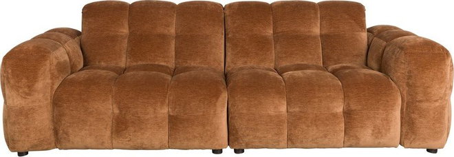 Hnědá sametová modulární pohovka 264 cm Hackman – Dutchbone
