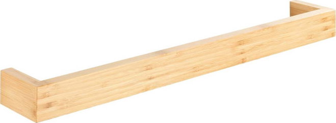 Bambusový nástěnný držák na ručníky Wenko Light, šířka 60 cm