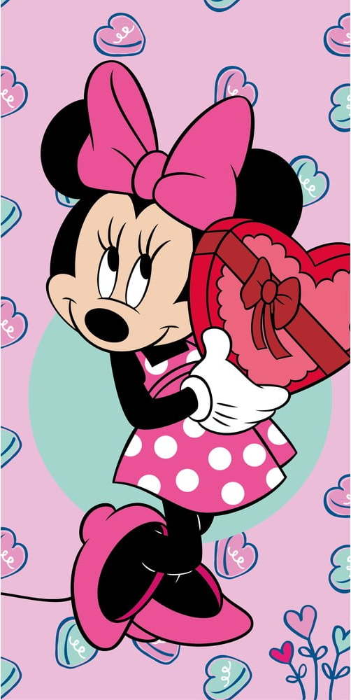 Růžová froté dětská osuška 70x140 cm Minnie – Jerry Fabrics