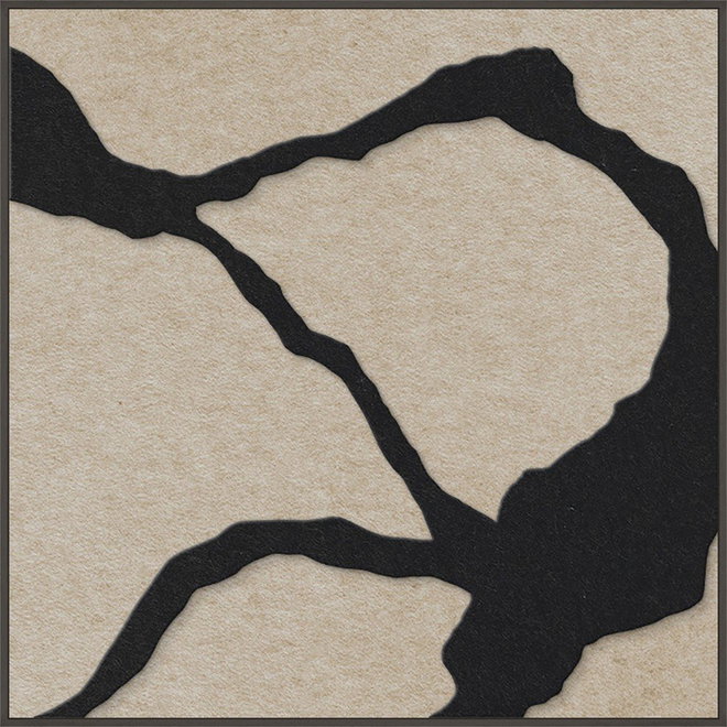 3D obraz s rámem/akustický 102x102 cm Quiet Friction 1 – Malerifabrikken