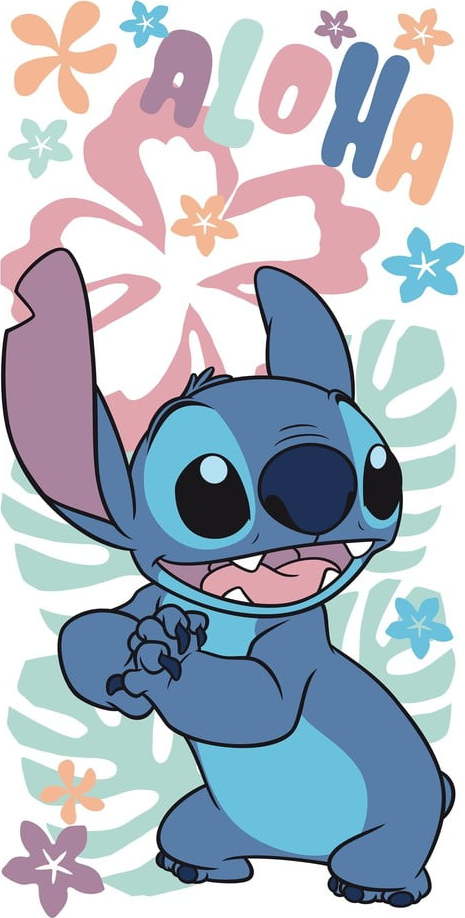 Bavlněná dětská osuška 70x140 cm Lilo and Stitch "Hawaiian Harmony" – Jerry Fabrics