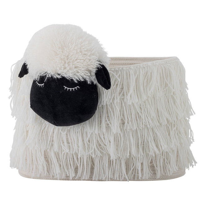 Bílý látkový dětský koš na hračky 40x25x30 cm Dolly – Bloomingville Mini