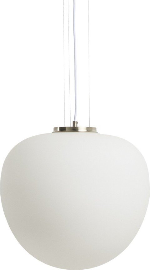 Bílé závěsné svítidlo se skleněným stínidlem ø 40 cm Ardali – Kave Home