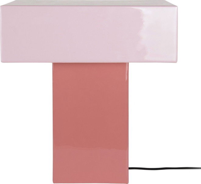Růžová stolní lampa (výška 35 cm) Grato Recto – Leitmotiv