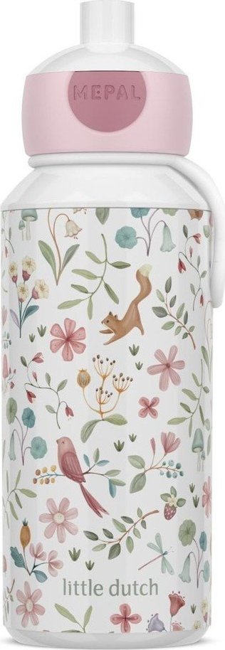 Bílá/růžová plastová dětská lahev 400 ml Fairy Wonders by Little Dutch – Mepal