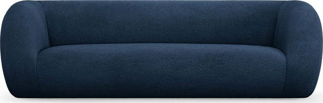 Modrá pohovka z textilie bouclé 230 cm Essen – Cosmopolitan Design