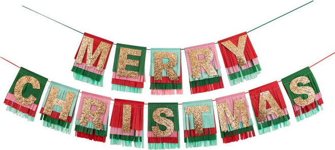 Girlanda s vánočním motivem Mery Christmas – Meri Meri