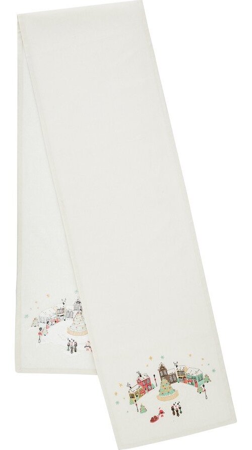 Bavlněný běhoun na stůl 33x220 cm Christmas Town – Catherine Lansfield