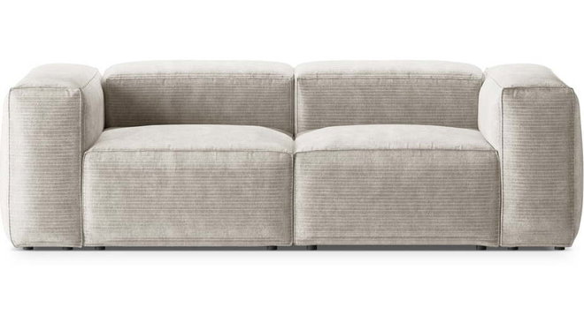 Béžová manšestrová pohovka 224 cm Bergamo – Cosmopolitan Design