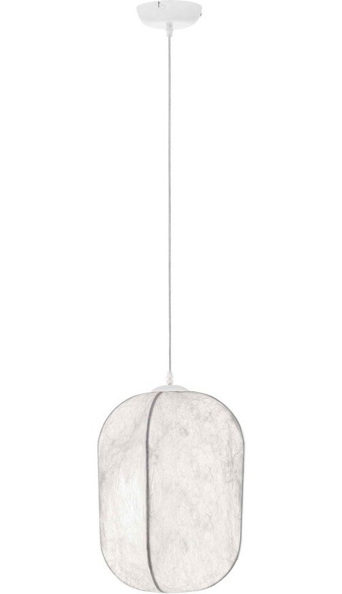 Bílé kovové závěsné svítidlo s textilním stínidlem ø 30 cm Pierida – Nova Luce