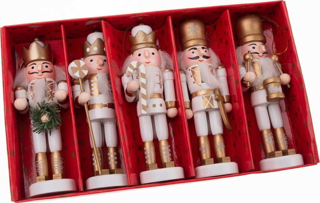 Dřevěné vánoční figurky v sadě 5 ks (výška 12,5 cm) – Dakls