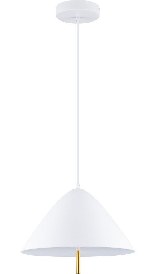 Bílé kovové LED závěsné svítidlo s kovovým stínidlem ø 40 cm Oros – Nova Luce