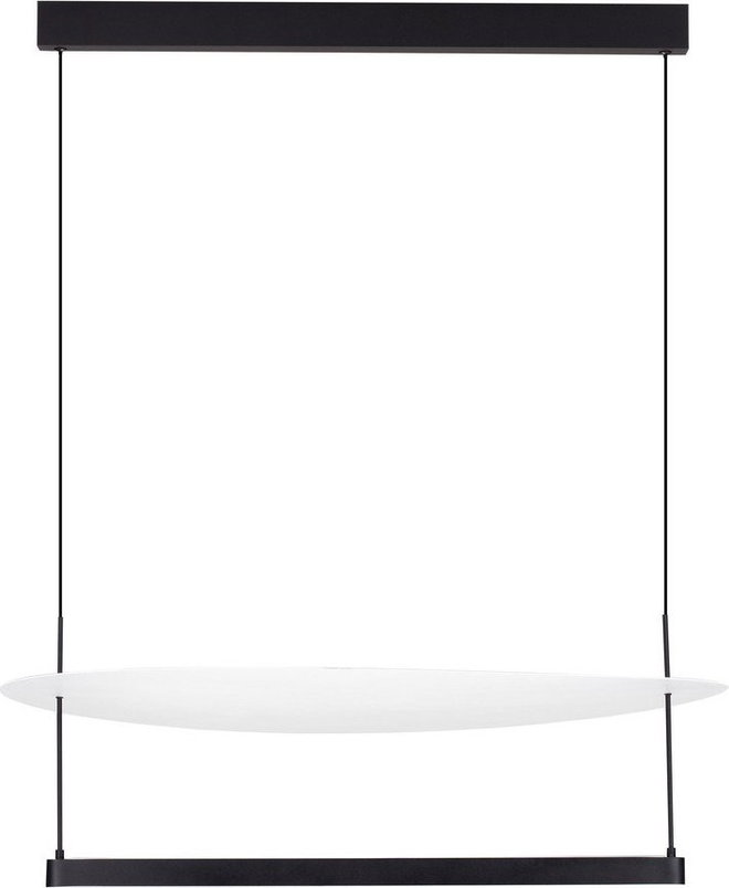 Bílé/matně černé hliníkové LED stmívatelné závěsné svítidlo ø 80 cm Diona – Nova Luce
