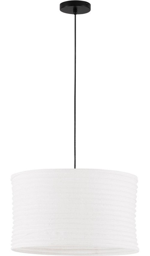 Bílé lněné závěsné svítidlo ø 50 cm Linnet – Nova Luce