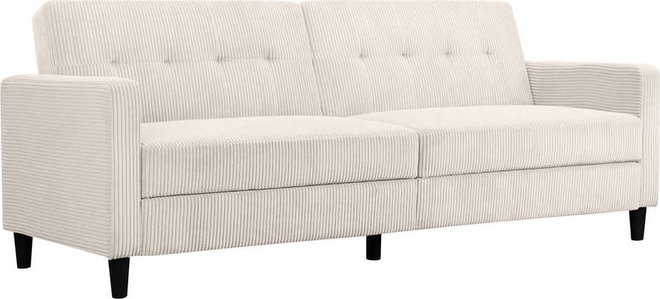 Bílá manšestrová rozkládací pohovka 82 cm Hartford – Støraa