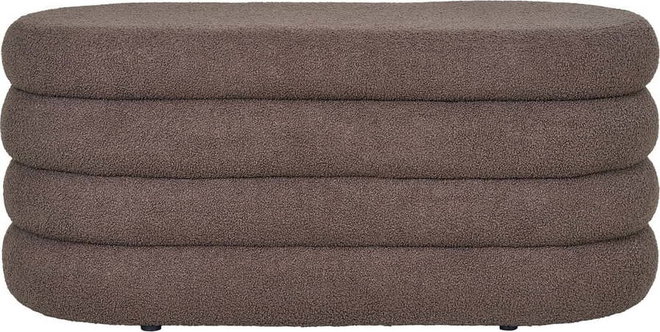 Hnědá lavice z textilie bouclé Dartford – House Nordic